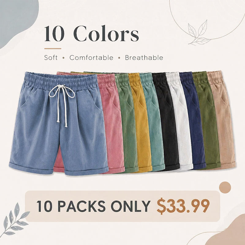 (🔥Summer Hot Sale -78% OFF🔥)Elastic Waist Casual Comfy Summer Shorts