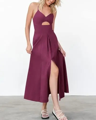Women's 2026 Summer Sleeveless Spaghetti Strap Maxi Dress