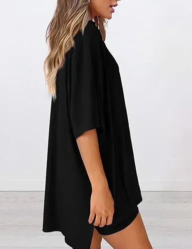 🔥Women's Casual Loose-fitting Two-Piece Set (Crew Neck/V-Neck) 🔥 10-Piece Set - Includes All Colors, Only $24