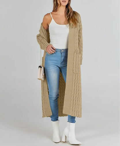 Women's Long Cardigan 2024 Oversized Coat Long Sleeve Open Cardigan Knitted Extra Long Coat Autumn Fashion Jacket Clothes