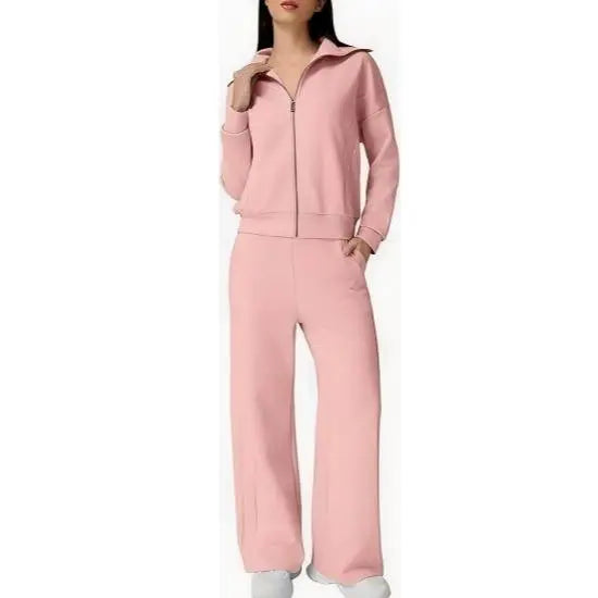Women's Cotton 2 Piece Outfits Lapel