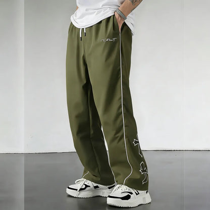 Men's Athletic Pants with White Side Stripes