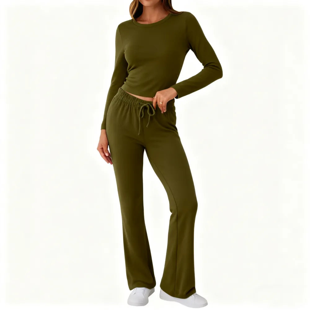 Women's Fall Casual Two-Piece Long-Sleeve Set