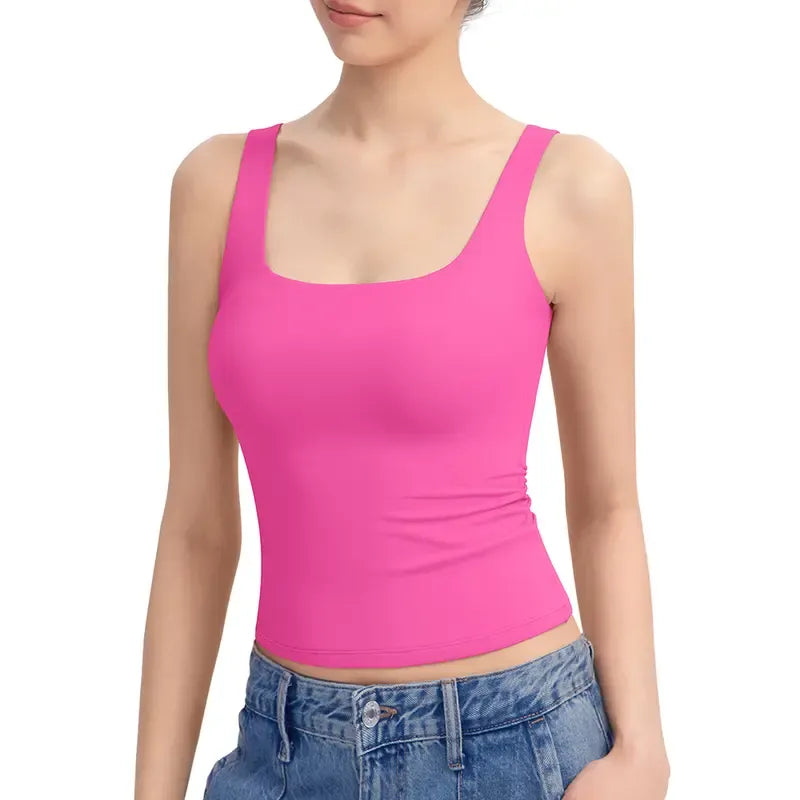 Women's Square-Neck Spaghetti Strap Tank Top