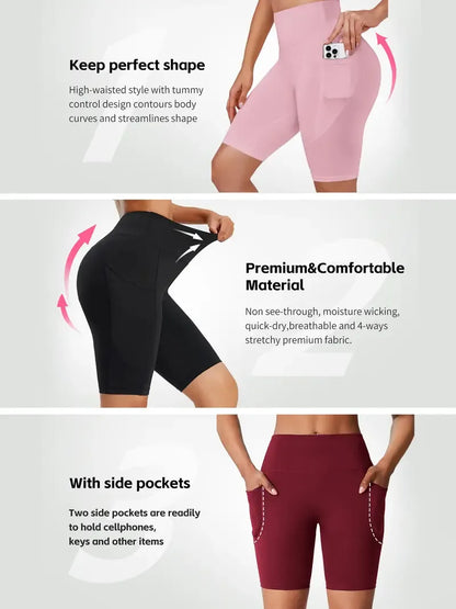 High Waist Athletic Yoga Shorts