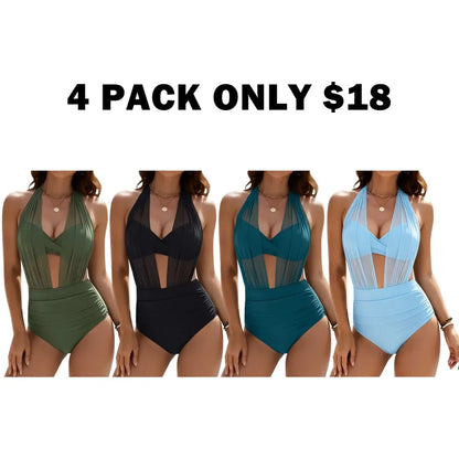 Women‘s Bikini High Waisted Sets Tummy Control Swimsuits