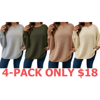 4-Pack (Light Gray,Olive Green,Camel,Apricot)