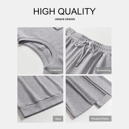 Women's Summer 2 Piece Outfits Casual Sleeveless Sweatsuits Matching Wide Leg Tracksuits Lounge Sets Women Basic Vacation Outdoor Outfit Sets Womenswear