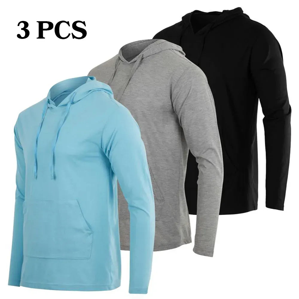 Men's Cotton Lightweight Casual Pullover Drawstring Hoodie With Pocket  (Big & Tall)