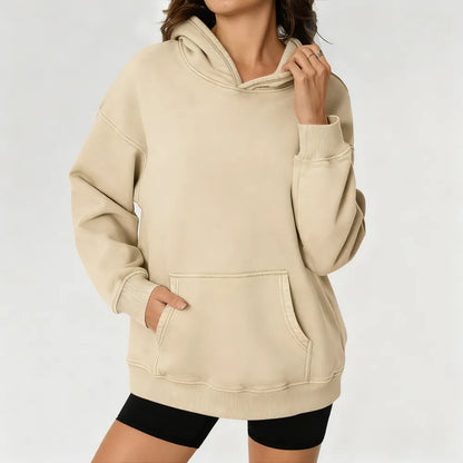 Unisex Casual Oversized Acid Wash Tops Hoodie Pullover-Athletic&Warm