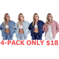 4-Pack (Blue,Light Wash,Dark Wash,Pink)