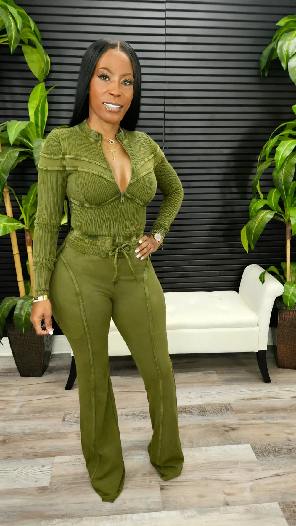 Out Of Line Mineral Wash Pant Set