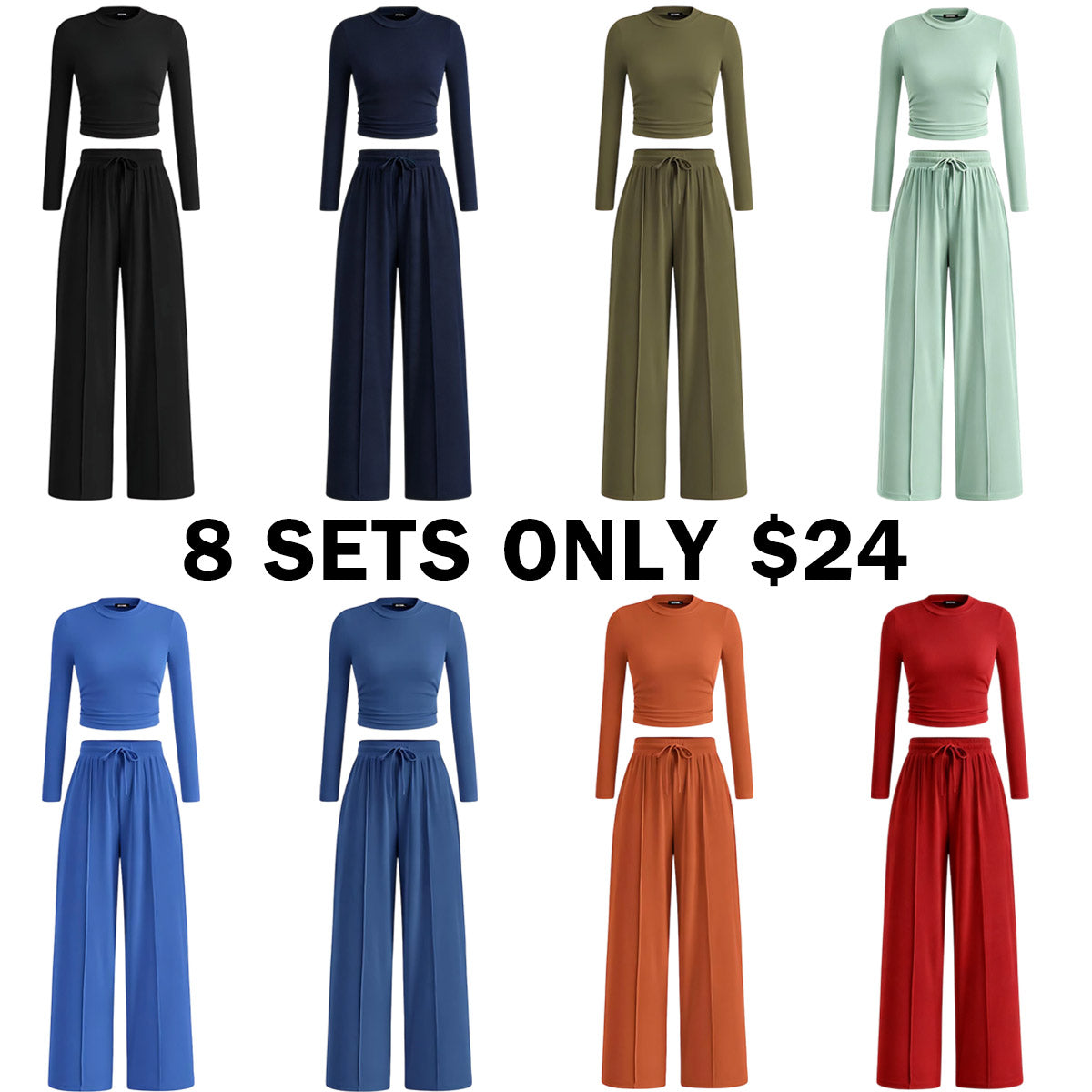 2-Piece Ribbed Knit Lounge Set