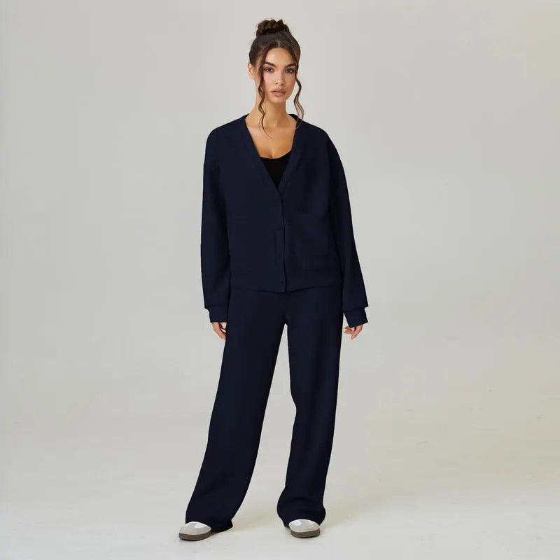 Women's Slouchy Solid Color Soft Two Piece Set