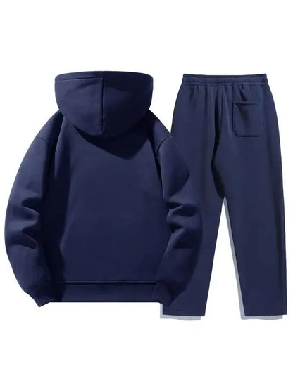 Men’s Casual Hoodie & Jogger Set – Two-Piece Daily Outfit