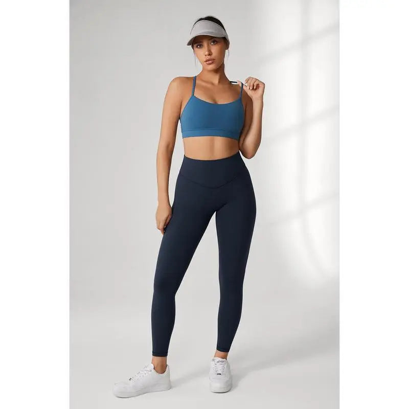 Women's 8-Piece Set High-Waisted Seam Sports Leggings