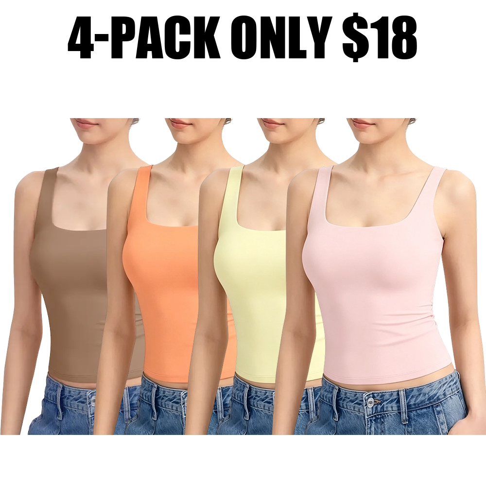Women's Square-Neck Spaghetti Strap Tank Top