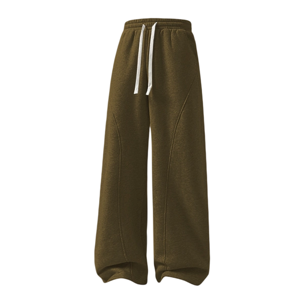 Men'S Fleece Thermal Lined Sweatpants Oversize Drawstring Waist Casual Loose Pants For Fall Winter School Season Daily Wear