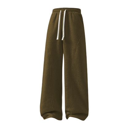 Men'S Fleece Thermal Lined Sweatpants Oversize Drawstring Waist Casual Loose Pants For Fall Winter School Season Daily Wear