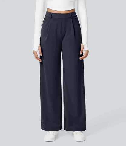 ⏰Big Spring Sale!High Waisted Side Pocket Straight Leg Work Pants