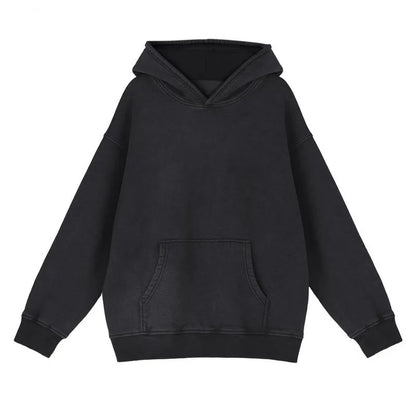 Unisex Casual Oversized Acid Wash Tops Hoodie Pullover