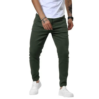 Men's Casual Slim Fit Pants Skinny Stretch Dress Slacks