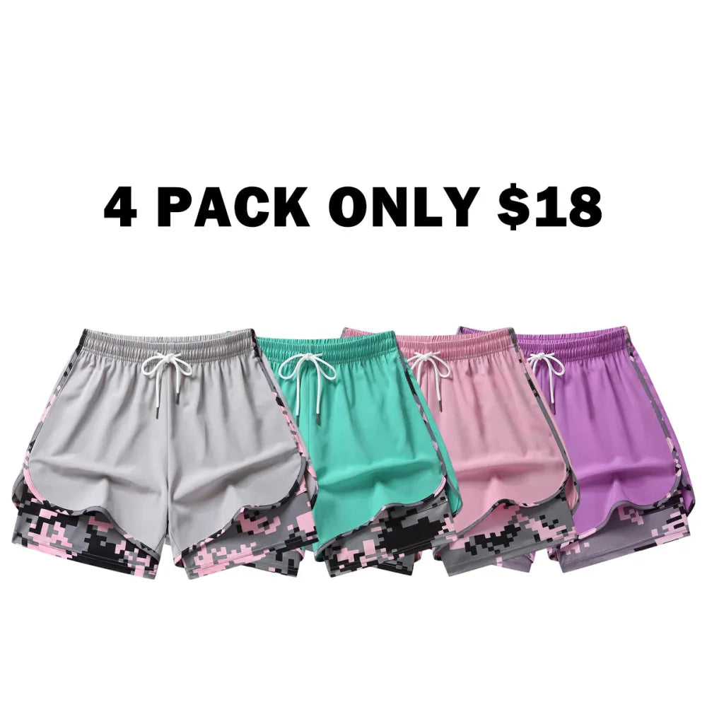 women’s casual athletic shorts with built-in liner