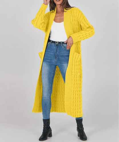 Women's Long Cardigan 2024 Oversized Coat Long Sleeve Open Cardigan Knitted Extra Long Coat Autumn Fashion Jacket Clothes