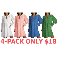 4-Pack (White,Light Pink, Sky Blue,Dark Green)