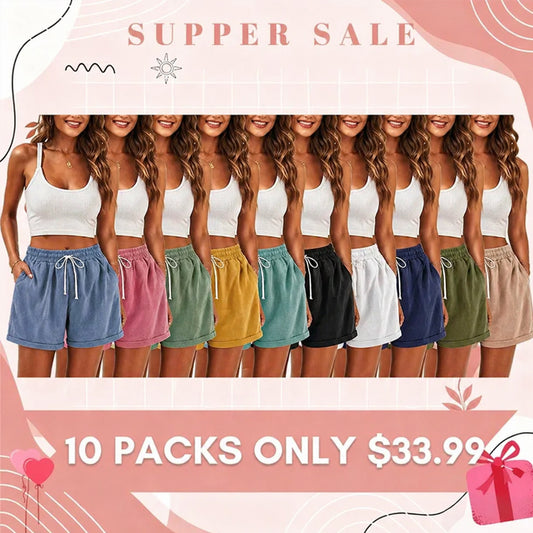 (🔥Summer Hot Sale -78% OFF🔥)Elastic Waist Casual Comfy Summer Shorts