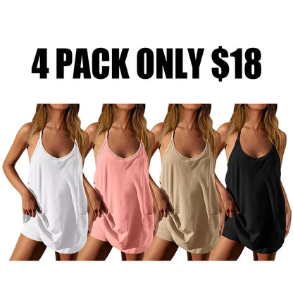 Women'S Summer Mini Dress Casual Sporty Tennis Skirt With Shorts Sleeveless Sporty Dress