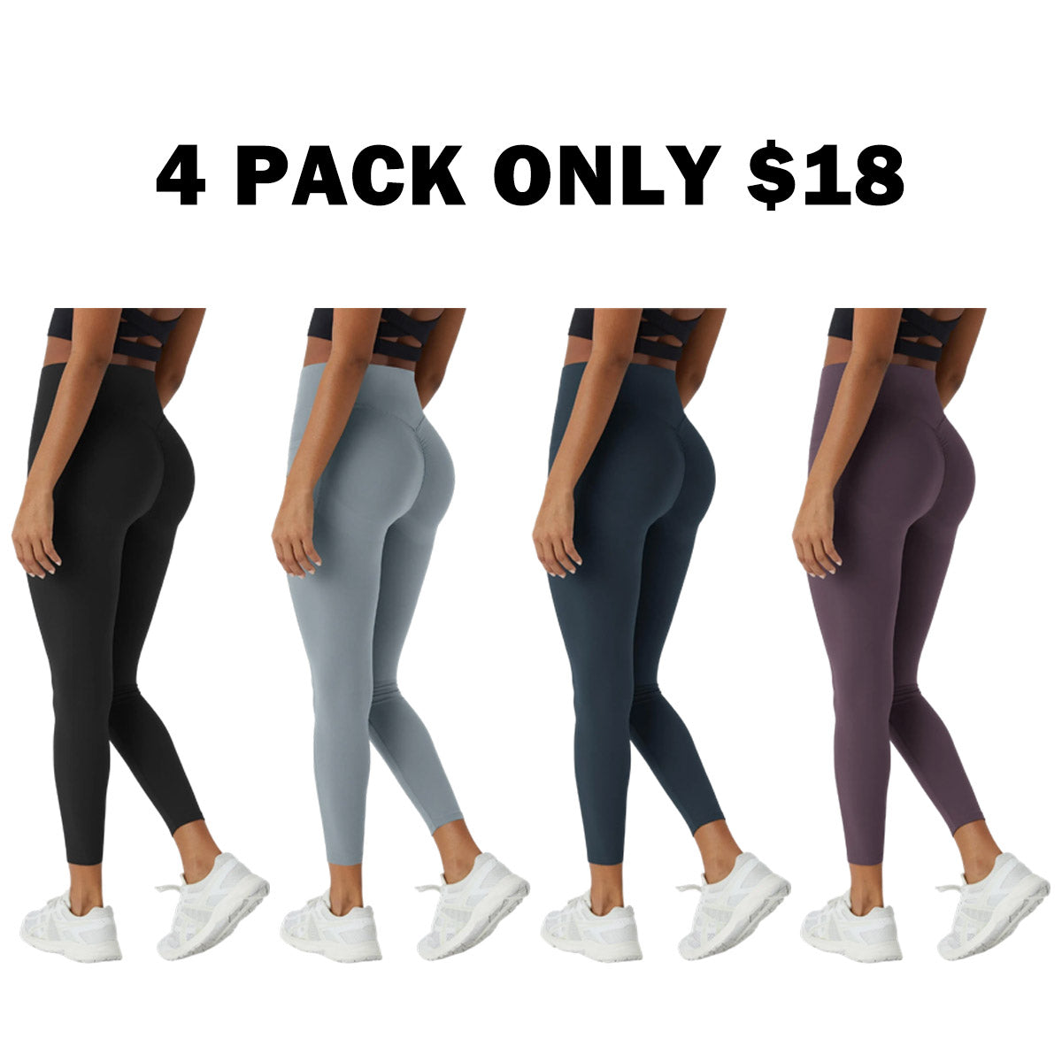 High Waisted Scrunch Butt Lifting Tummy Control Pocket Shaping Training Leggings