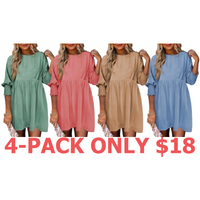 4-Pack (Grass Green, Apricot Pink,Light French Beige,Sky Blue)