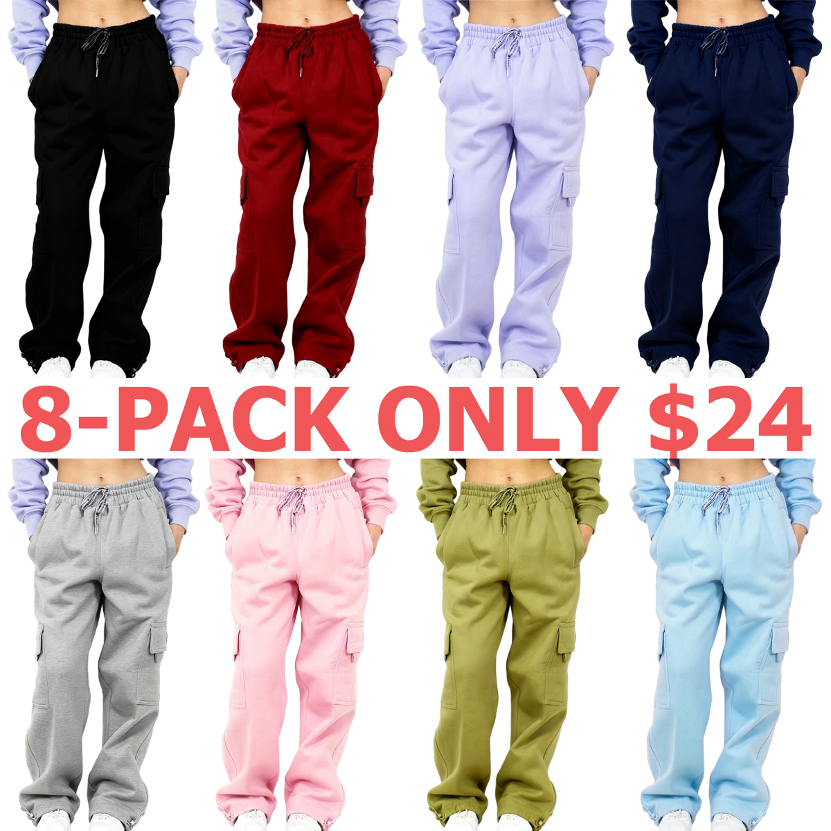 Women's Heavyweight Baggy Cargo Sweatpants