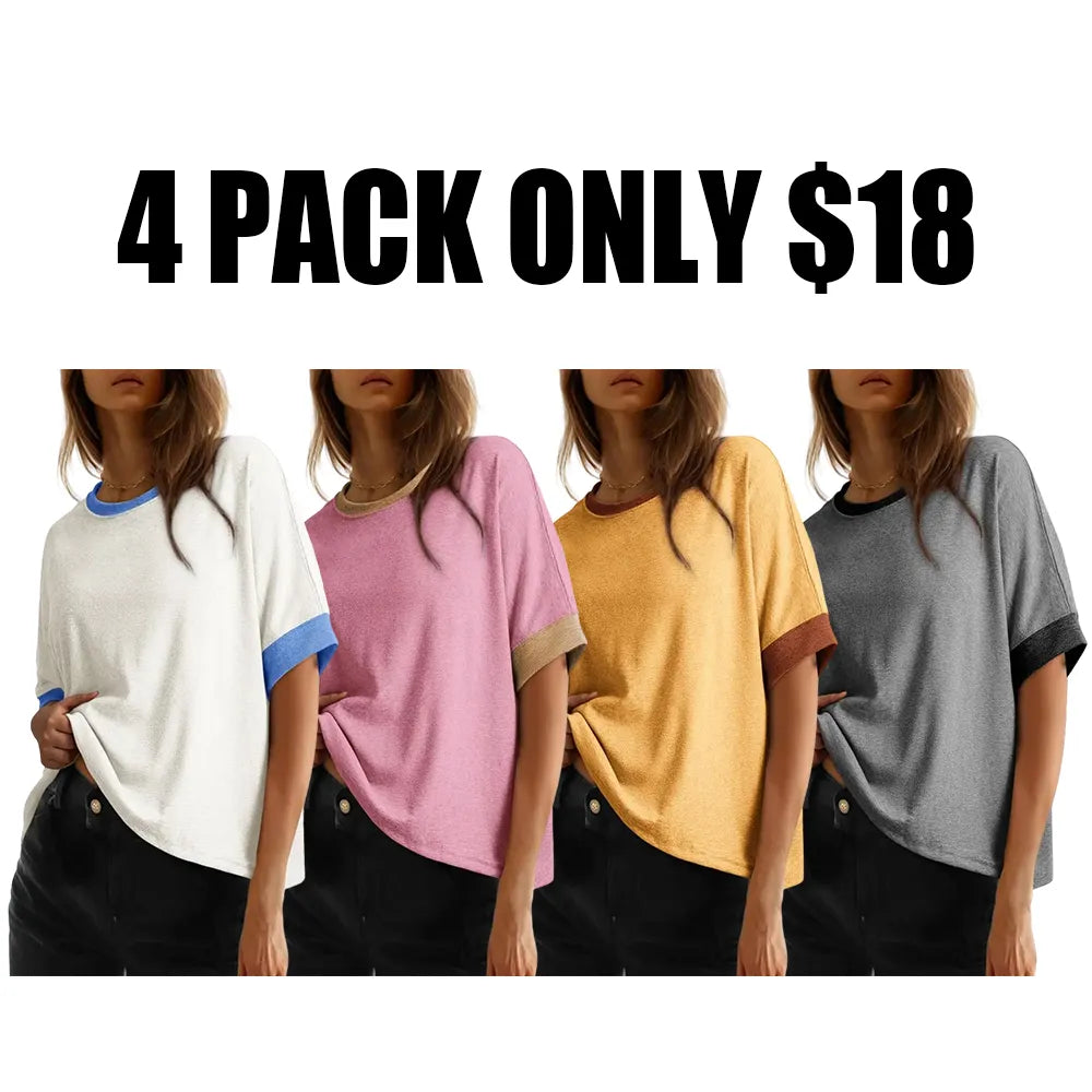 🔥Women'S Tops For Women 2026 Loose Oversized Basic Tee Comfortable Soft Fabric Flattering Fit