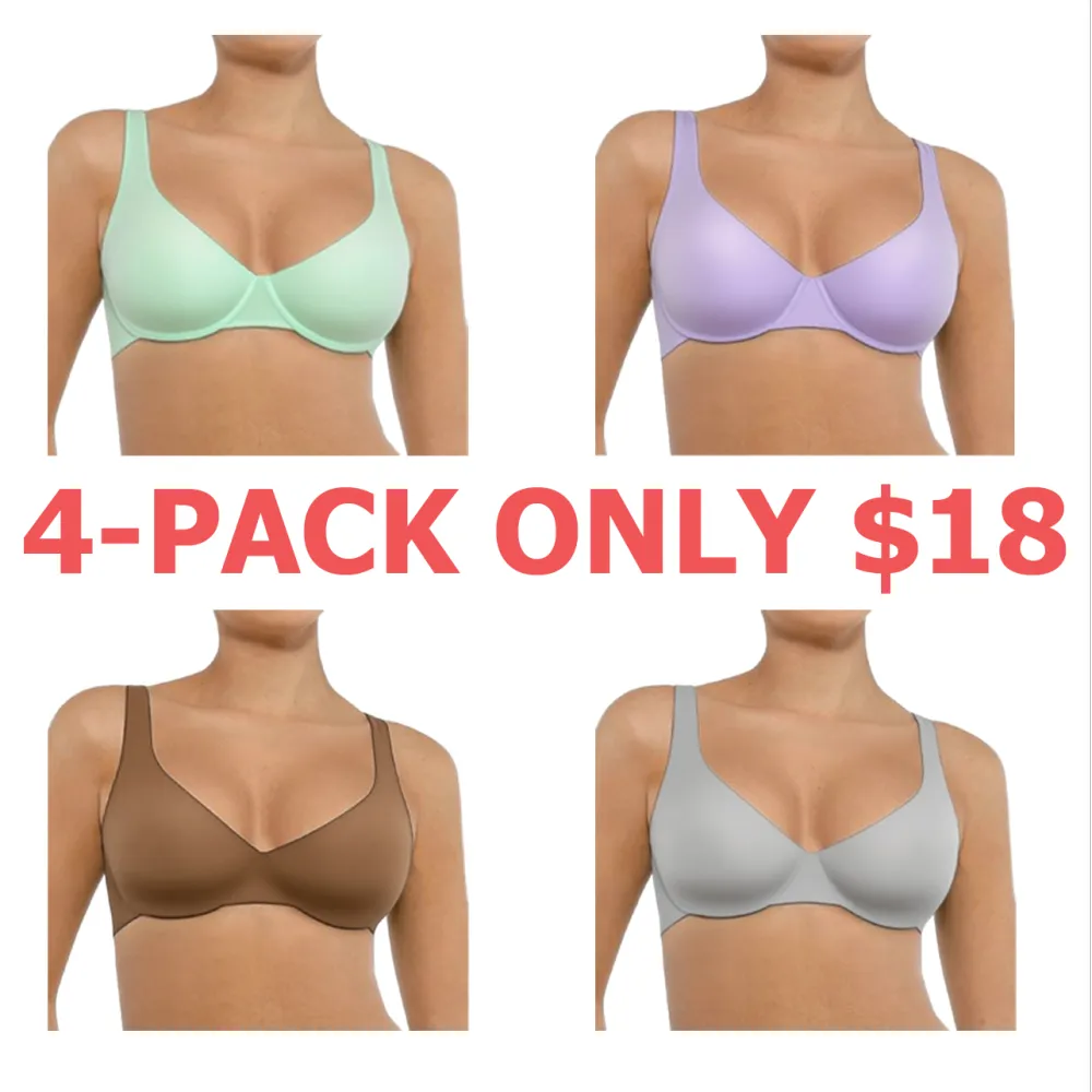 Bras for Women Comfort Underwire Balconette Bras Plus Size Full Coverage No Padded Seamless Everyday Bras Womenswear Comfortable