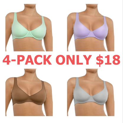 Bras for Women Comfort Underwire Balconette Bras Plus Size Full Coverage No Padded Seamless Everyday Bras Womenswear Comfortable