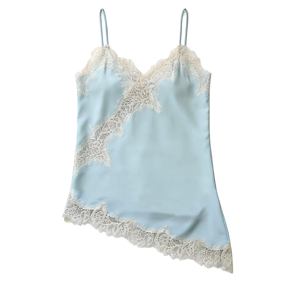 Lace Trim Satin Camisole