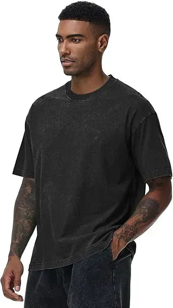 Men's  Acid Wash Cotton T-Shirts