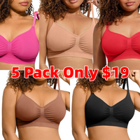 5-Pack-A(Black,Light Coffee,Bright Pink,Dark Skin,Puce Red)