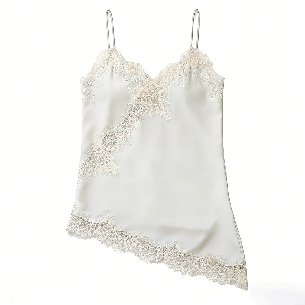Lace Trim Satin Camisole