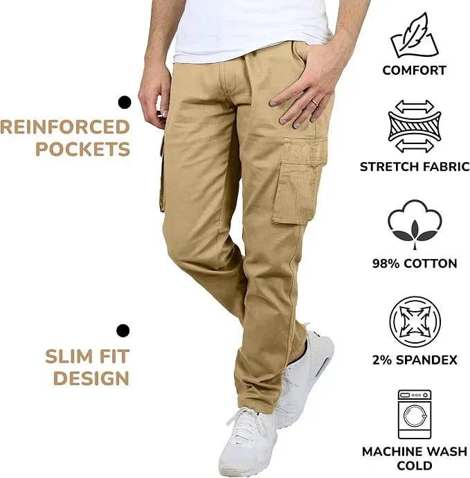 Men's Flex Stretch Cotton Cargo Pants