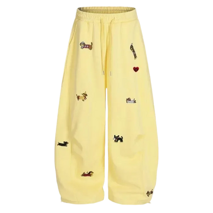 Puppy Loose Fit Tube Sweatpants