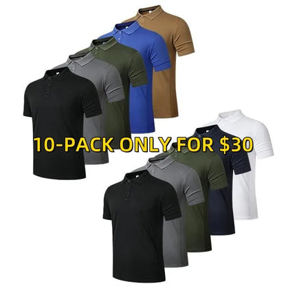Mens Quick Dry Polo Shirts –  Moisture Wicking Workout Tops