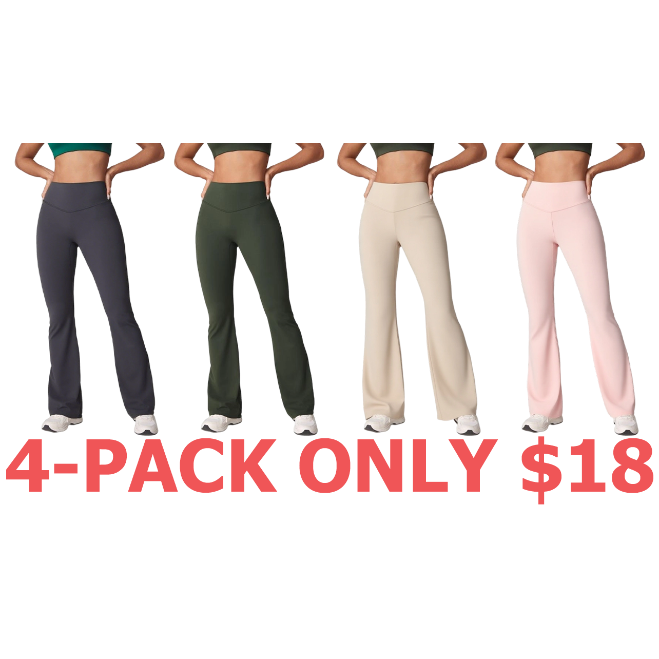 Latest 8-Piece Set of Seamless Bell-Bottom Pants
