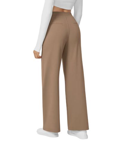 High Waisted Pocket Straight Leg Work Pants