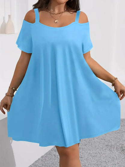 Plus Size Women's Casual Midi Dress