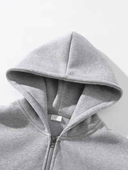 Men's Plain Two-piece Sweatsuit Set