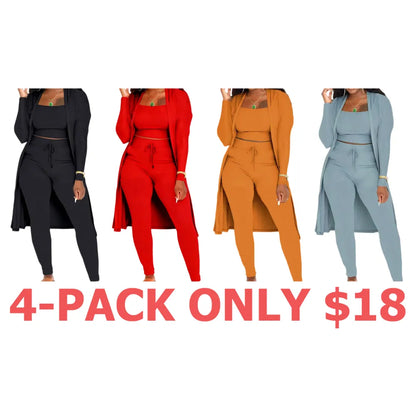 Women's Plain Long Sleeve Open Front Cardigan