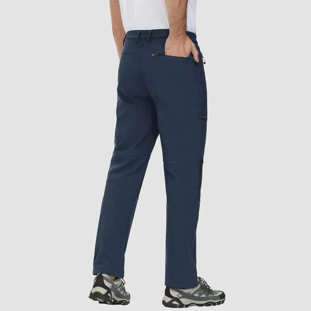 Men's Fleece-Lined Winter Ski Pants – Water-Resistant with 4 Zip Pockets